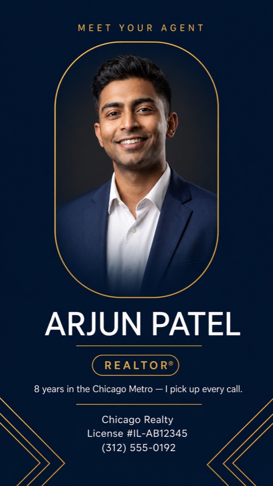 Branded agent profile card