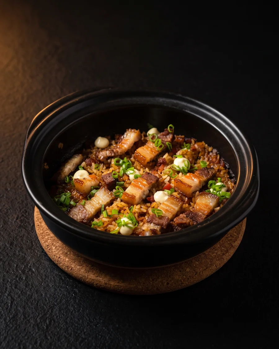 The same claypot rice before and after SecretSauce